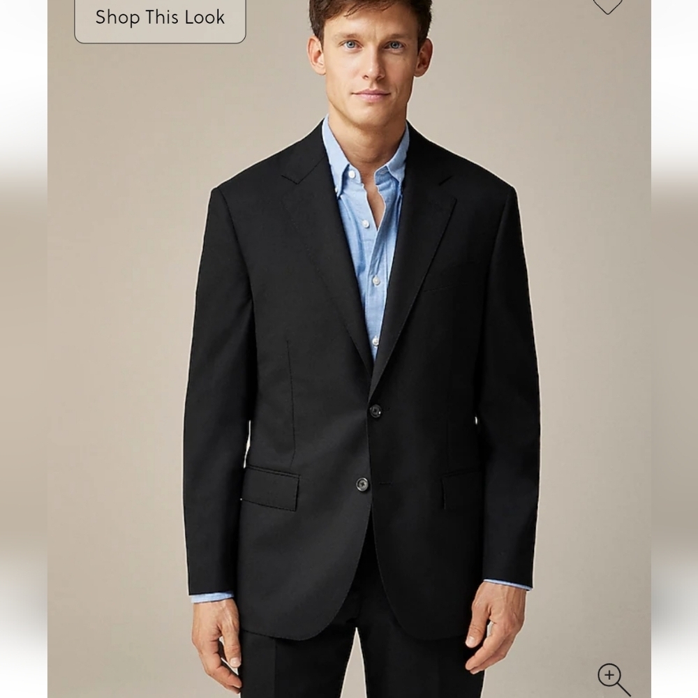J Crew Crosby Classic-fit suit jacket in Italian wool 50R Black NWT *Flaw